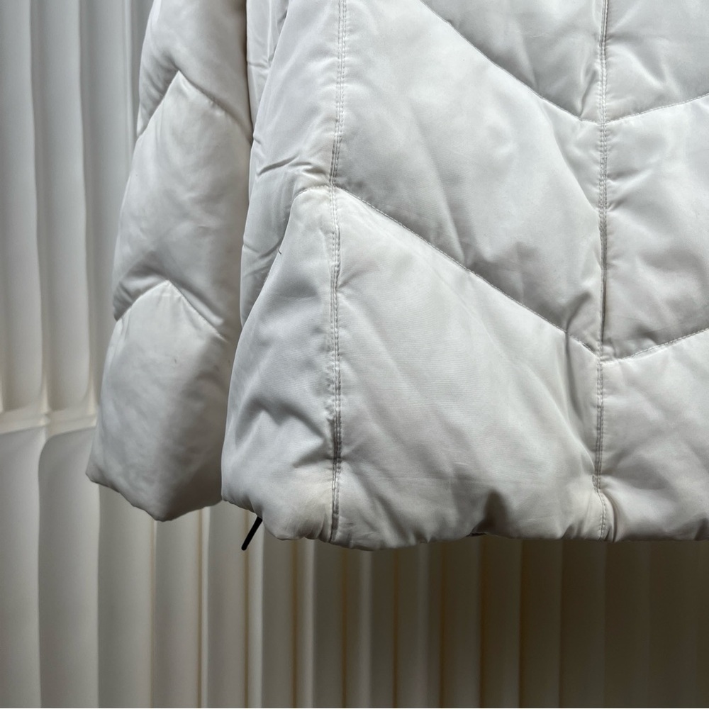 Brandon Thomas Down & Feather Women’s White Puffer Coat Zip & Button - Picture 8 of 16